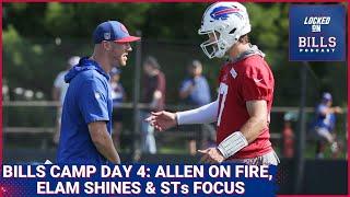 Buffalo Bills Camp Day 4 Josh Allen on fire Kaiir Elam shines and special teams come into focus