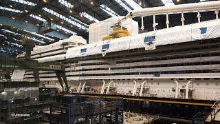 DISNEY WISH  awesome construction view of the new DISNEY CRUISE LINE ship at MEYER WERFT  4K-Video