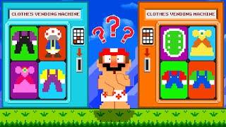 Mario Will Choose CLOTHES from the Vending Machine ?  Game Animation