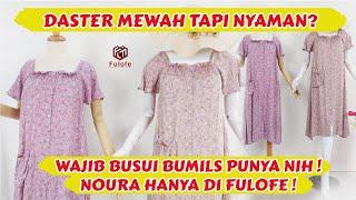 Home Dress Rayon Twill Kancing Atas Sampai Bawah Karet Leher Bisa Untuk Ibu Melahirkan Busui Noura