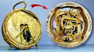 Antique Rusty German Clock - Restoration Video