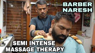ASMR Semi Intense Head massage Neck Cracking by IndianBarber Naresh After long time Relax UR 