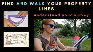 How to Find and Walk your Property Lines understand survey numbers too