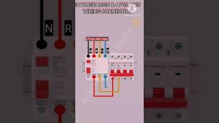 3 Phase RCCB Connection #rccb #3phase #electricalvideos #electrical #circuitbreaker