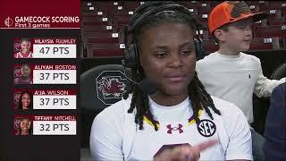 Milaysia Fulwiley Talks About Who She Models Her Game After In Interview After #1 South Carolina Win