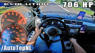 706HP Mitsubishi EVO 9 on AUTOBAHN NO SPEED LIMIT by AutoTopNL