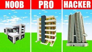 Minecraft NOOB vs. PRO vs. HACKER  HOUSE BUILD CHALLENGE in Minecraft