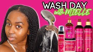 FULL WASH DAY ROUTINE WITH MIELLE ORGANICS  From Start to Finish  Rayanne Samantha