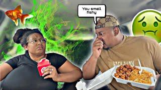 SMELLING LIKE FISH MUKPRANK ON HUSBAND *hilarious*