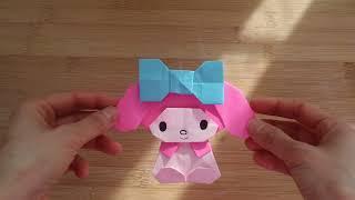 My Melody Origami Tutorial