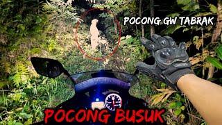 MENAKUTKAN‼️HAMPIR NABRAK POCONG TRABAS HUTAN TENGAH MALAM  motovlog