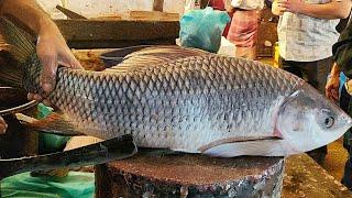 Excellent Cutting Way  Big Rohu Fish Cutting Skills Skills In Bangladesh