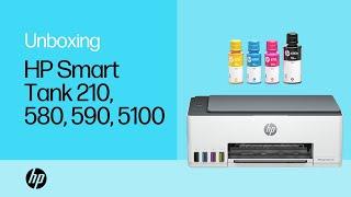 How to unbox & set up  HP Smart Tank 210 580 590 5100 printers  HP Support