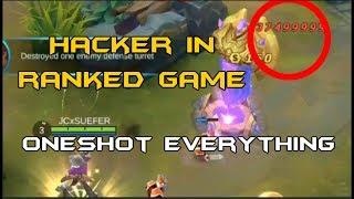 Mobile Legends - HACKER in RANKED game  Oneshot everything