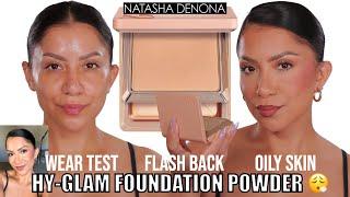 *new* NATASHA DENONA HY-GLAM FOUNDATION POWDER  REVIEW + 12HR WEAR TEST *oily skin*MagdalineJanet