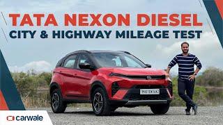 Tata Nexon Mileage Test - Diesel MT variant City & Highway Run  CarWale