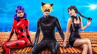 Miraculous Ladybug e Cat Noir na Vida Real Wandinha Addams Roubou o Namorado da Ladybug