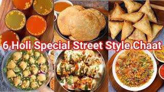 6 Easy & Simple Holi Special Street Style Chaat Recipe  Must Try Holi Street Style Snack Recipes