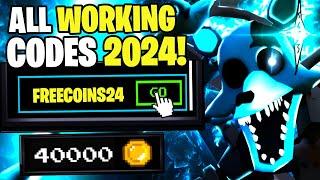 *NEW* ALL WORKING CODES FOR FIVE NIGHTS TD IN 2024 ROBLOX FIVE NIGHTS TD CODES