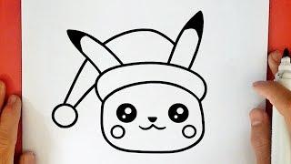 COMMENT DESSINER PIKACHU KAWAII DE NOËL