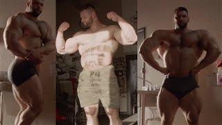 CANADIAN MASS GIANT - IFBB Pro bodybuilder Justin Savoie - Muscle checking