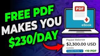 NEW 1-Page PDF Makes $230+ Per Day On AUTOPILOT NO WEBSITE  How to Make Money Online Fast 2023
