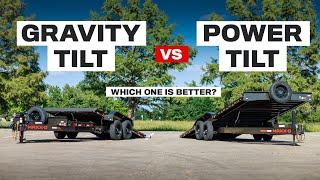 Gravity Tilt vs Power Tilt Trailer  Its not what you think G8X vs T8X Tilt Trailer Comparison