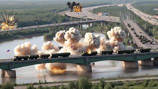 Russias Biggest Loss in History Dozens of Russian Army Tank Convoys Destroyed by Ukraine on Bridge