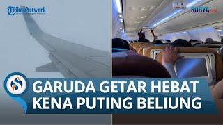 SUASANA HISTERIS DALAM Pesawat Garuda Alami Turbulensi Diterjang Puting Beliung Mendarat di Palu