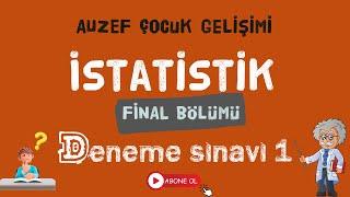 AUZEF İstatistik Final Bölümü Deneme Sınavı - 1