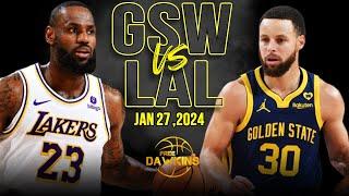Golden State Warriors vs Los Angeles Lakers Full Game Highlights  January 27 2024  FreeDawkins