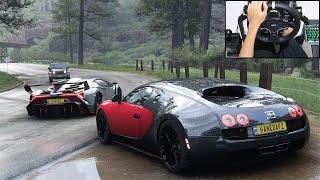 Bugatti Veyron & Lamborghini Veneno - Forza Horizon 5  Moza R5 Steering Wheel Gameplay