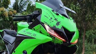 ninja green full wrap... yamaha r15 v3 stickers modified