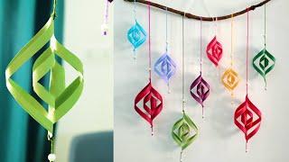 Attractive Paper Wall Hanging  DIY easy paper crafts tutorial - Christmas Wall decoration ideas