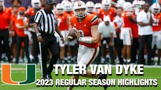 Tyler Van Dyke 2023 Regular Season Highlights  Miami QB