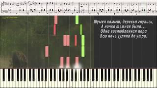 Шумел камыш Ноты и Видеоурок для фортепиано piano cover