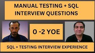 Manual Testing Interview Questions  SQL Interview Q&A