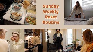 SUNDAY RESET ROUTINE getting back on track meal prep and cleaning routine