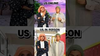 Us online Vs US in person ️ #shorts #relateable #funny