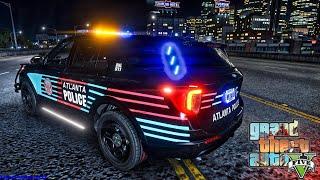 Playing GTA 5 As A POLICE OFFICER City Patrol ATL GTA 5 Lspdfr Mod 4K