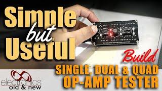 Building the Op-amp Tester for single dual & quad packages. Dual-polarity LED indicator.  #pcbway#