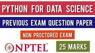 Python For Data Science Online Non Protected Exam 2021  Previous Year Questions Paper  Solutions