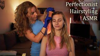 ASMR Perfectionist HAIR FIXING Finishing Touches & HAIRSTYLING Hairline  Real Person ASMR