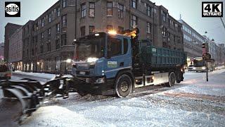 Winter Morning in Helsinki Finland️ Snowfall at Dawn in the City Center 27 December 2022