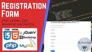 PHP Tutorials & Project 02 - Create a Registration Form Using PHP HTML CSS Bootstrap and MySQL