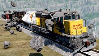 Rockslide Crashes 9  BeamNG.drive