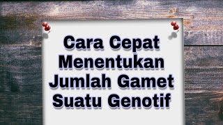 Cara Cepat Menentukan Jumlah Gamet suatu Genotif