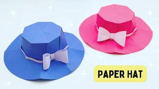 DIY MINI PAPER HAT  How To Make Hat With Paper  Paper Craft  Easy craft ideas  Origami Hat