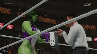 Rematch CHAMPIONSHIP  HOT SUPERHEROINE  2B NIER AUTOMATA VS SHE-HULK  2 OUT OF 3 FALLS MATCH