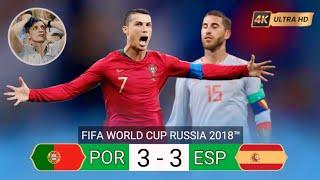 Portugal 3-3 Spain Hat-Trick Ronaldo World Cup 2018  Extended highlights & Goals